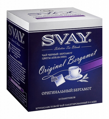 Чёрный чай Svay Original Bergamot 20*2гр. саше